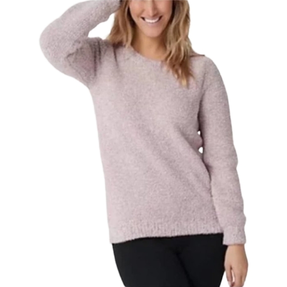 Barefoot Dreams Sweaters - Barefoot Dreams Cozychic Pink Crewneck Sweater Size Medium
